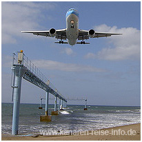Anflug auf Lanzarote kanaren, flugzeug, meer